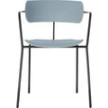 Bezoekersstoel paperflow plastic blauw