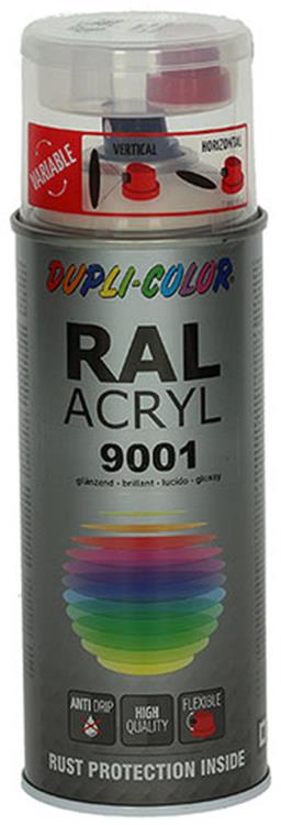 Motip 1000553 - 354793 ral 9001 creme wit 400 ml | 2 stuks