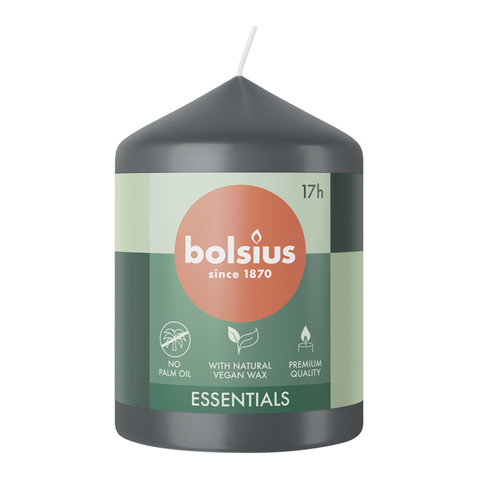 Bolsius stompkaars 80 58 stormy grey