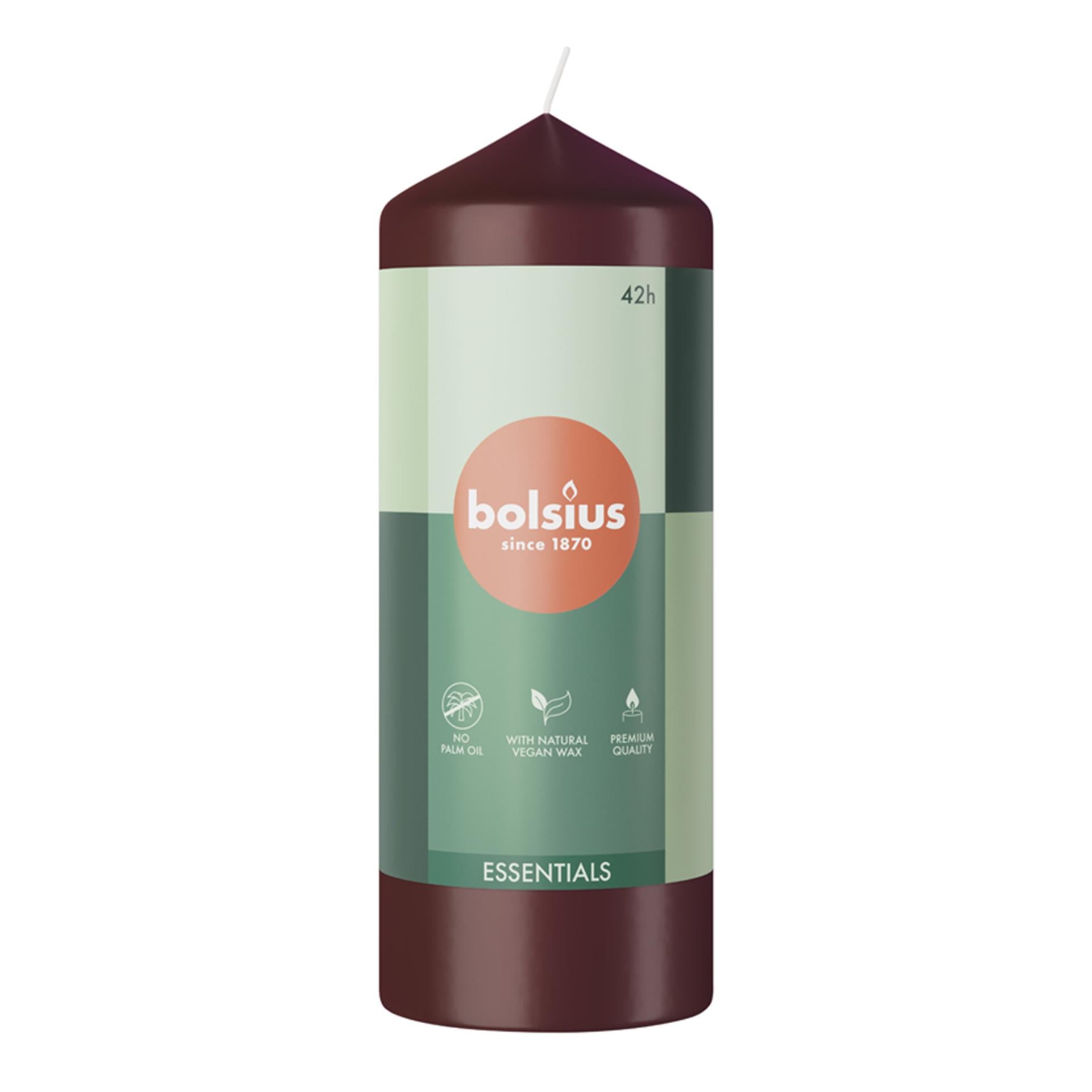 Bolsius stompkaars 150 58 velvet red