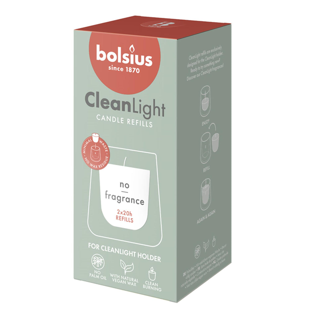 Bolsius navulling clean light zero pak a 2 stuks