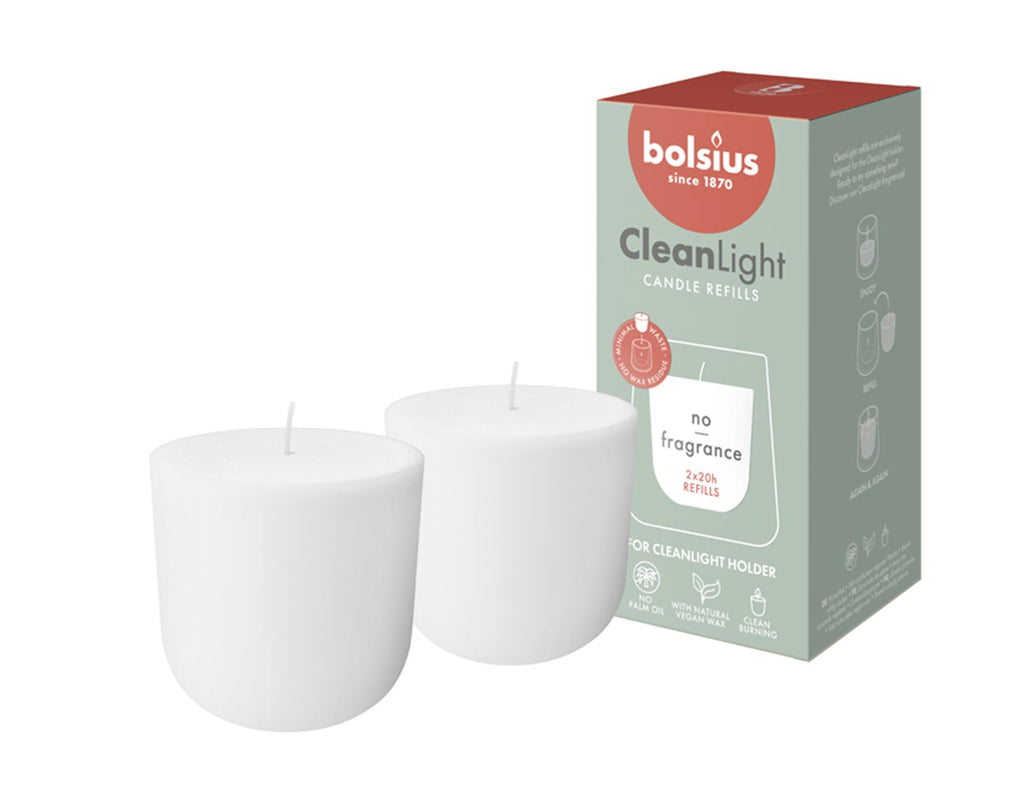 Bolsius navulling clean light zero pak a 2 stuks
