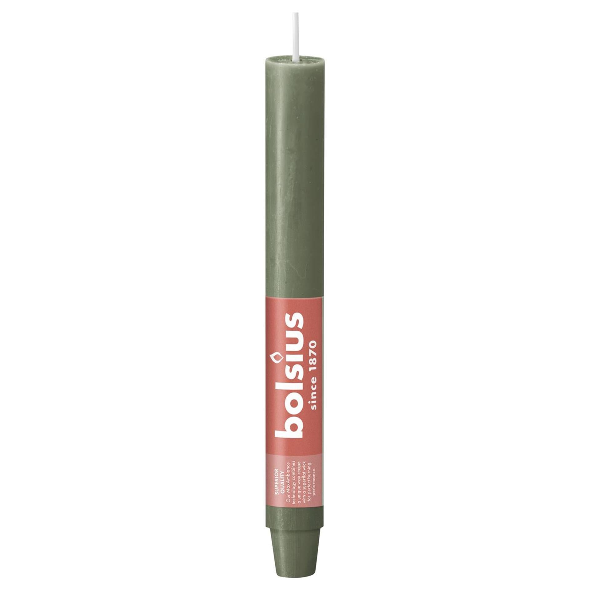 Bolsius tafelkaars xl 230 30 fris olijf