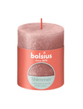 Bolsius rustiek stompkaars 80 68 pink