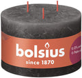 Bolsius rustiek stompkaars 90 140 grijs