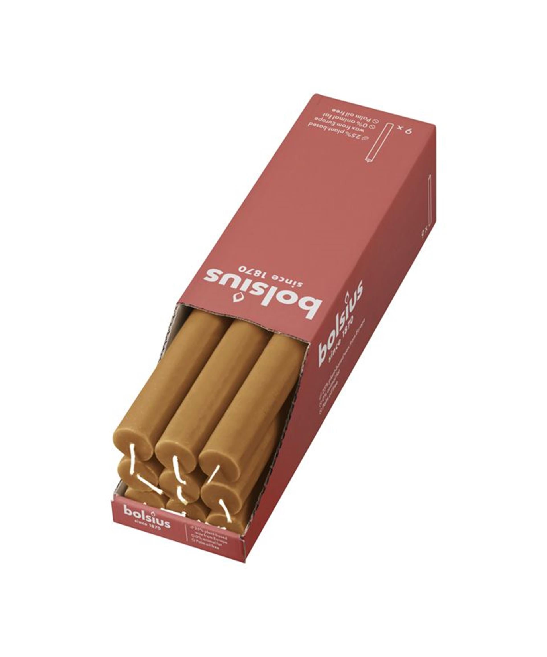 Bolsius rustiek tafelkaars spice brown 270 23mm