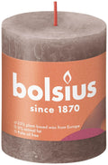 Bolsius shine collection rustiek stompkaars 80 68 rustic taupe