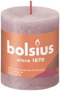 Bolsius rustiek stompkaars 80 68 rose