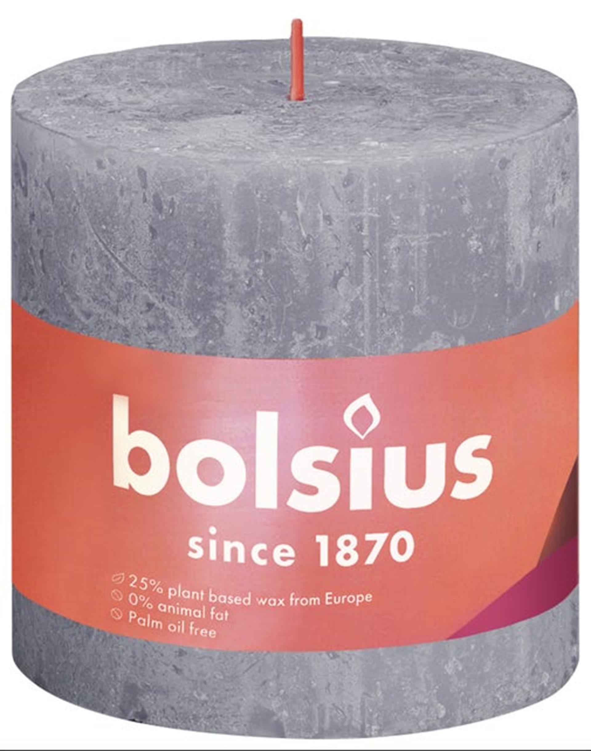 Bolsius rustiek stompkaars 100 100 paars