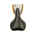 Selle Comfort Ride Sattel. Schwarz mit weißen Stoßdämpfern.