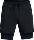 Under armour ua launch 5'' 2-in-1 shorts-blk heren sportbroek - zwart - reflecterend