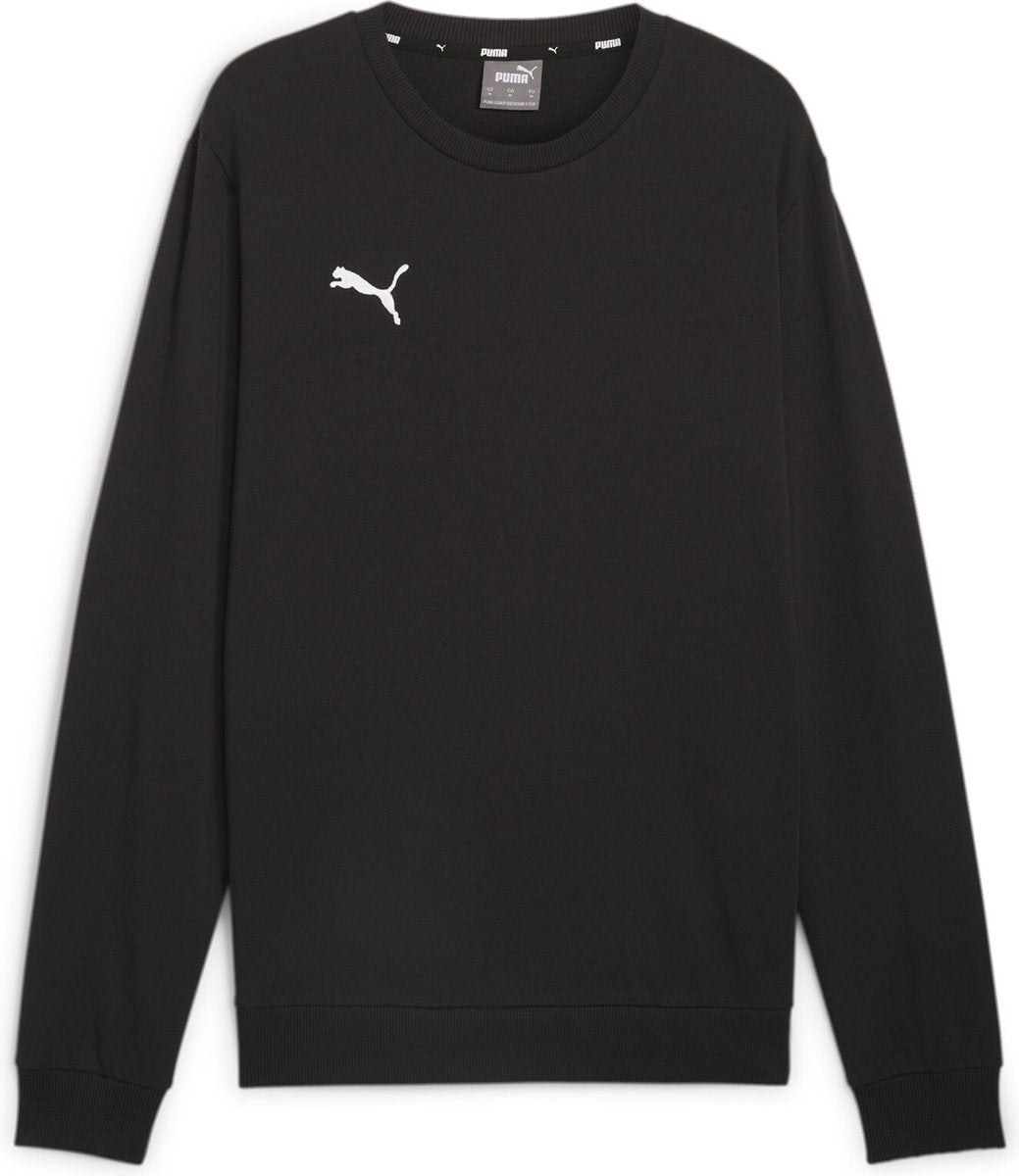 Puma teamgoal casuals crew neck sweat heren sporttrui - black- white l
