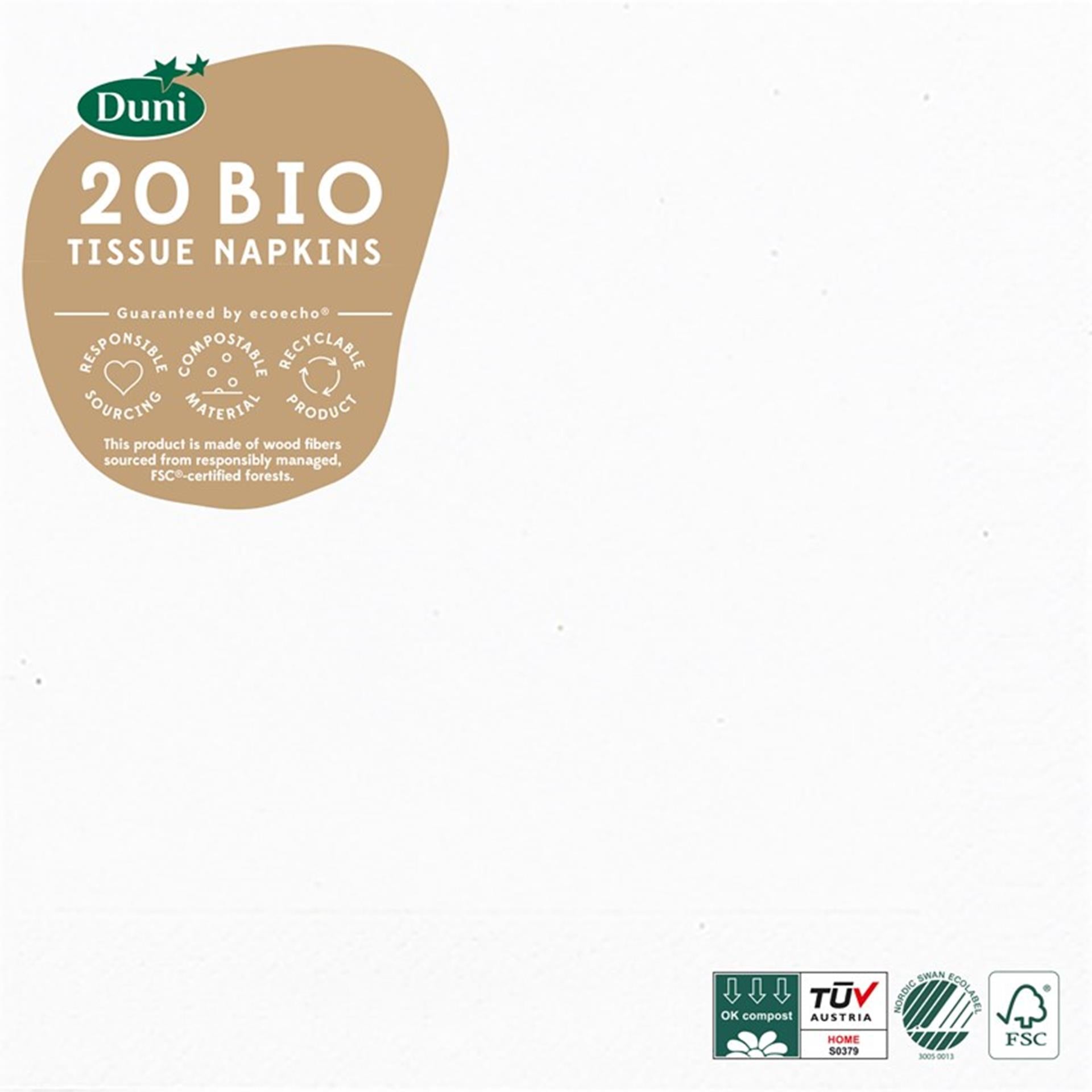 Duni servetten icewhite 33x33