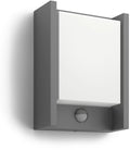 Philips arbour buitenwandlamp - warmwit licht - met sensor - breed