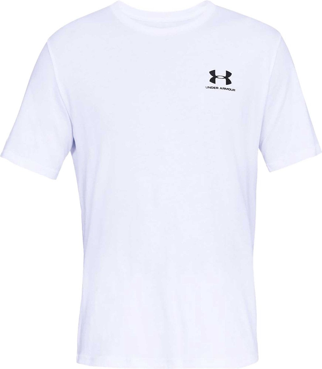 Under armour ua m sportstyle lc ss-wht heren sportshirt - wit - zwart l