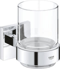 Grohe start cube glas met houder - chroom 41097000