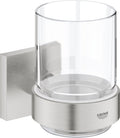 Grohe start cube glas met houder - supersteel (rvs look) 41097dc0