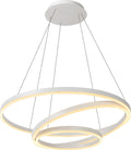 Lucide triniti - hanglamp - ø 80 cm - led dimbaar - 3000k - wit