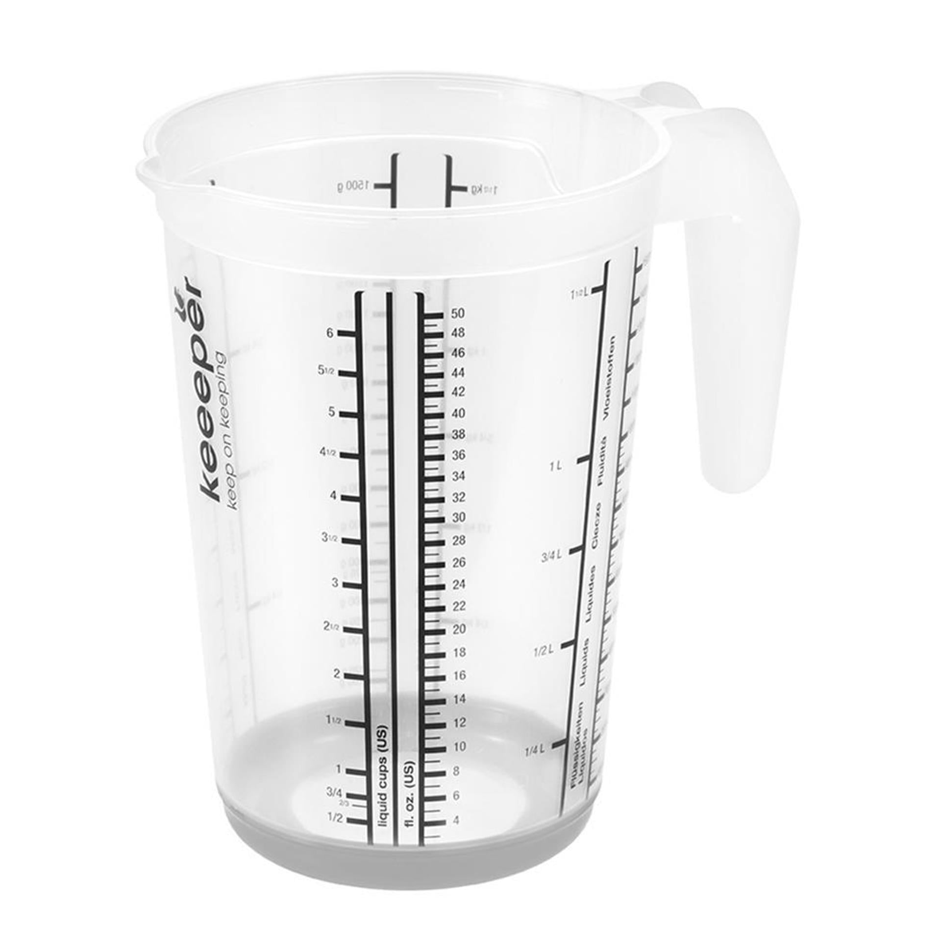 Keeeper maatbeker anti-slip 1,5l grijs