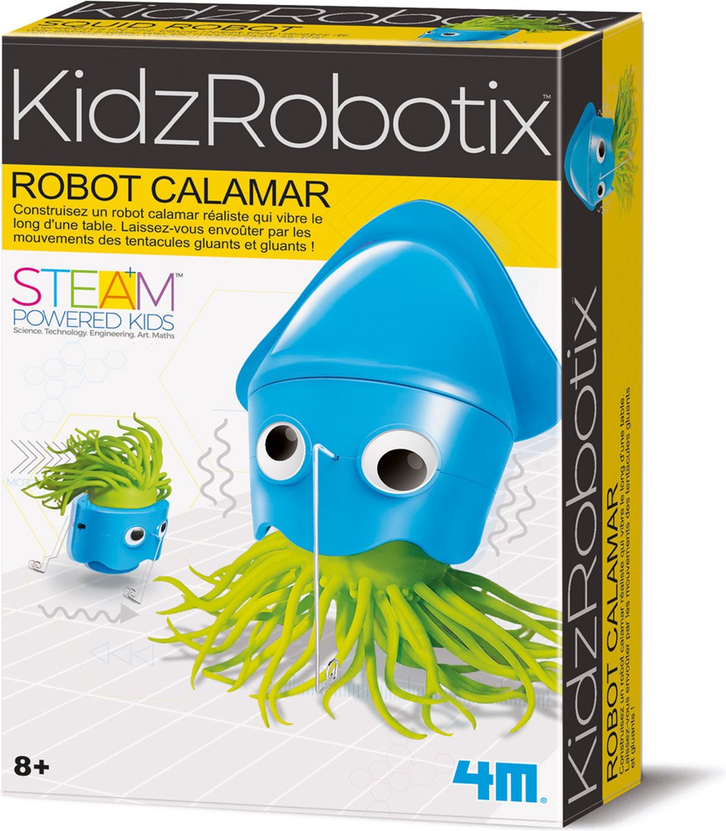 4m wetenschap en spel - bouw je eigen inktvis robot - bouwpakket - kidzrobotix - 8+