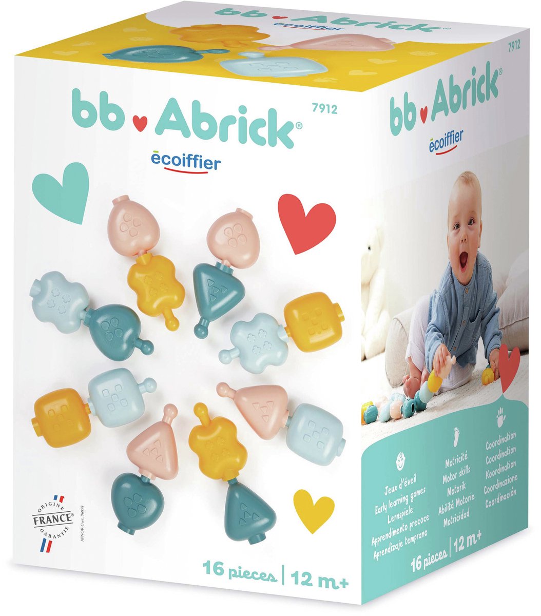 Abrick Motorik-Perlenbauspielset, 16-teilig.