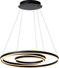 Lucide triniti - hanglamp - ø 80 cm - led dimbaar - 3000k - zwart