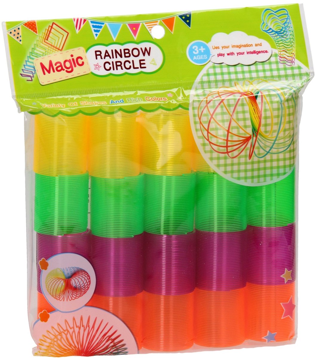 Regenbogen-Treppenfeder, 20 Stück.