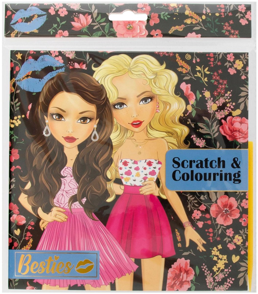 Besties Scratch Malbuch