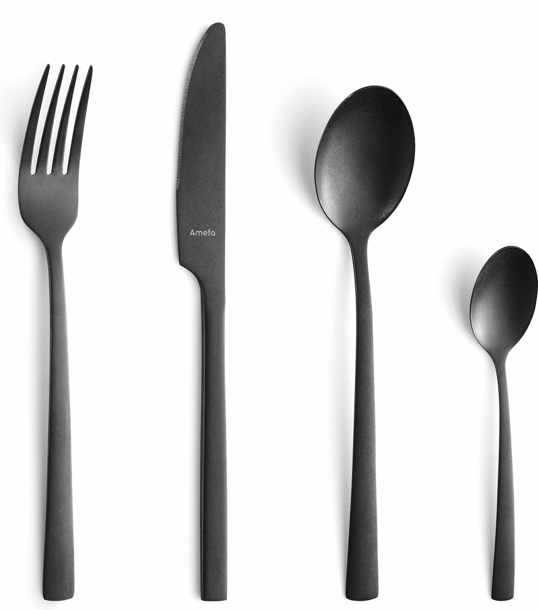 Amefa manille vintage - zwart -16 delige bestekset - 4 persoons