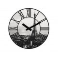Nextime ne-3004 wandklok dia. 39 cm, plastic, 3d, grijs, #039;la ville #039;