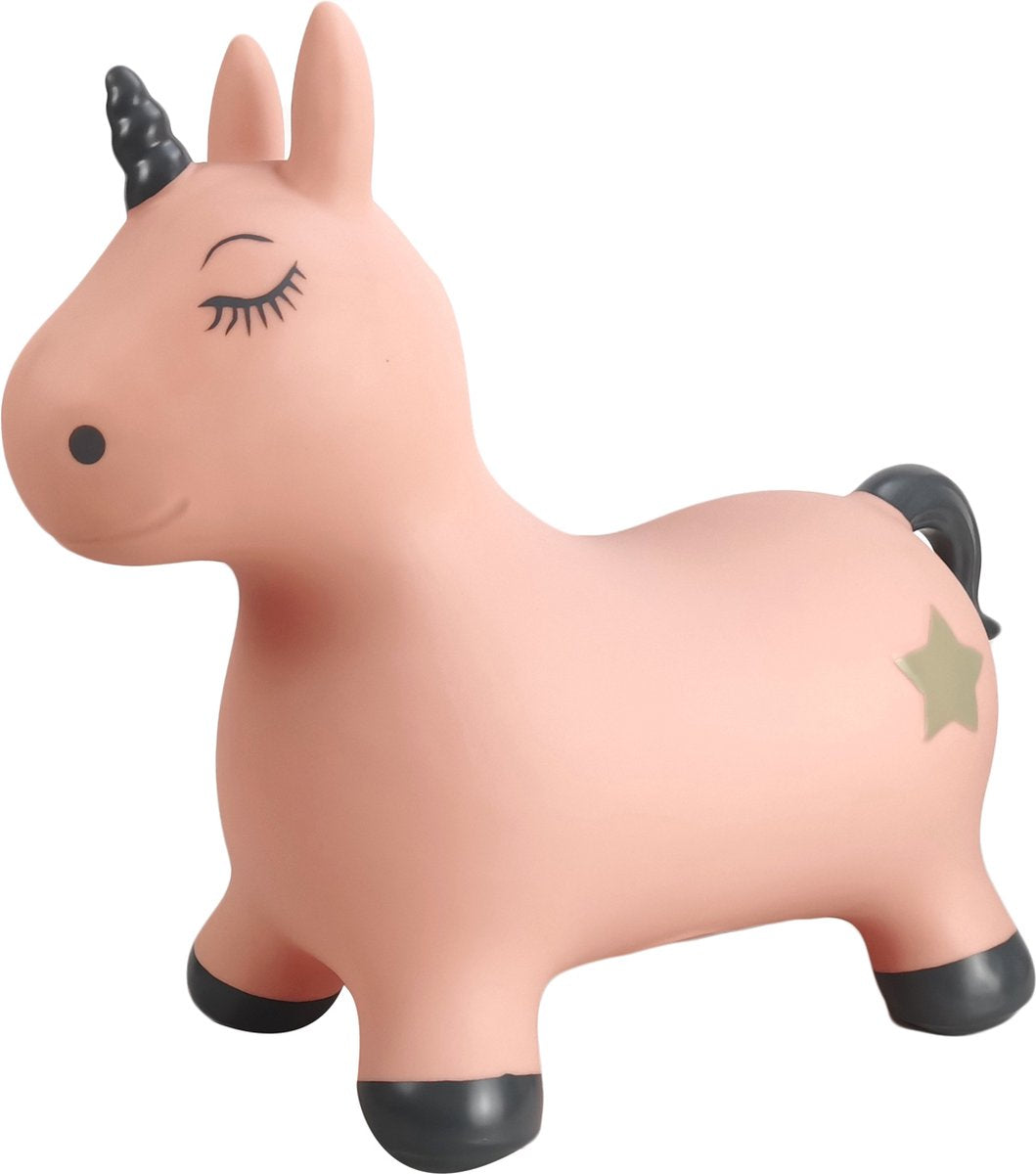 Find that hippo springdier - eenhoorn luna - inclusief pomp - motoriek en fantasiespel - 2+