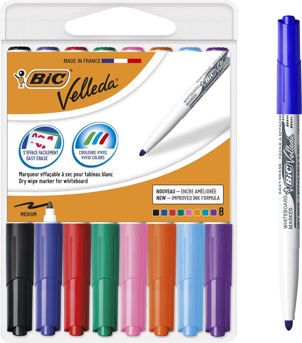 BIC Velleda Whiteboard-Marker, 8 Stück.