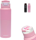 Kambukka elton geïsoleerde waterfles 1l - pink ambition met 3-in-1 deksel en makkelijke reiniging drinkfles