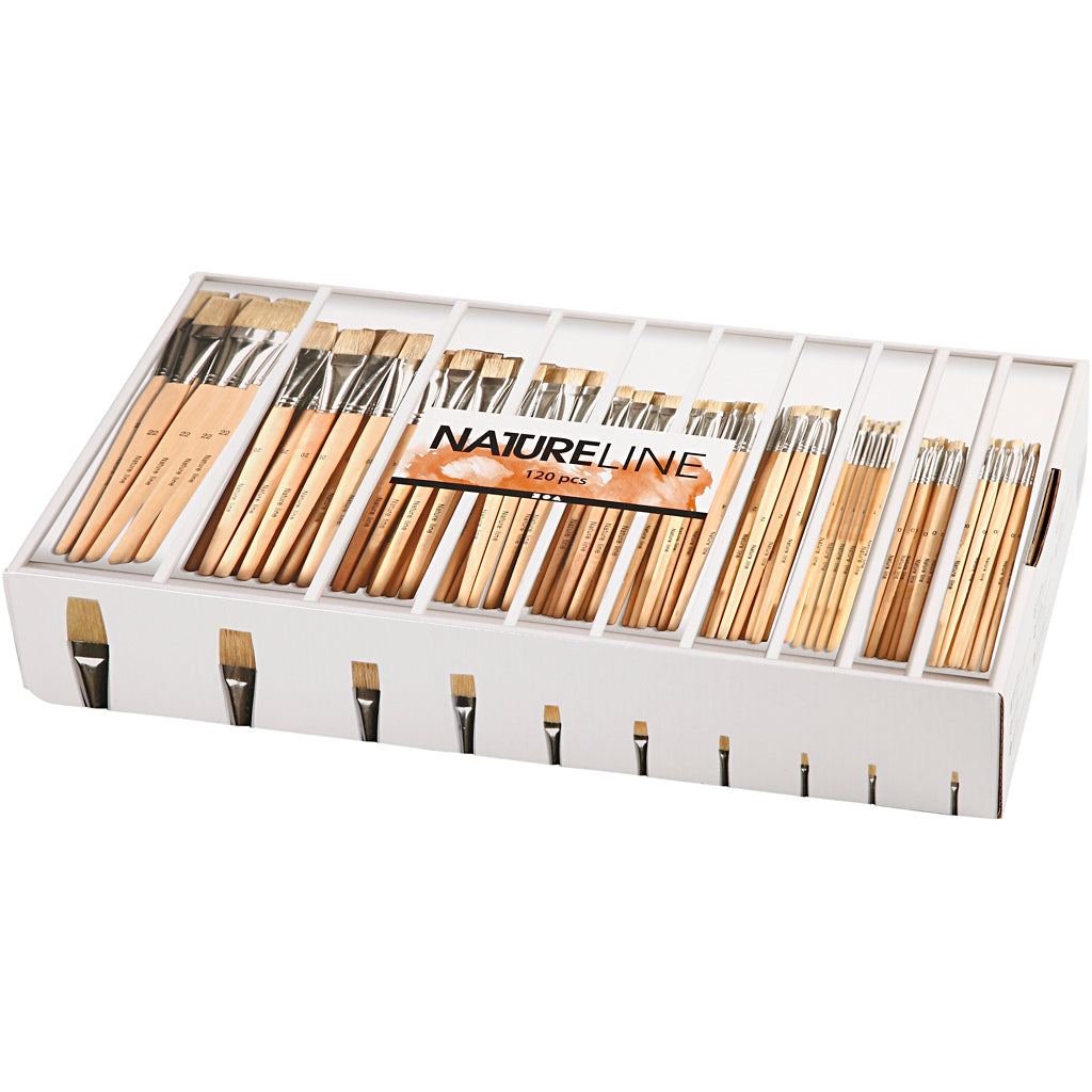 Creativ company houten kwasten, nr. 00-22, korte steel, 120st.