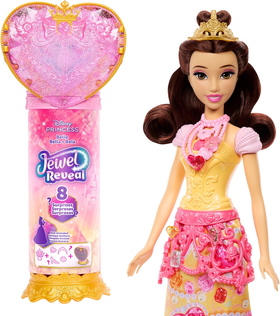 Mattel disney princess jewel reveal belle - modepop