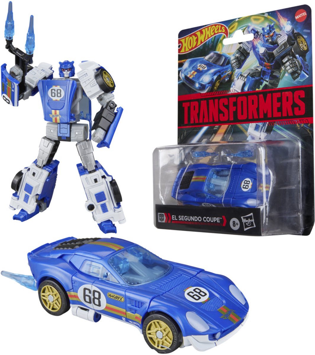 Transformers -speelgoed hot wheels® x el segundo coupe, actiefiguur van 12,5 cm, 8+