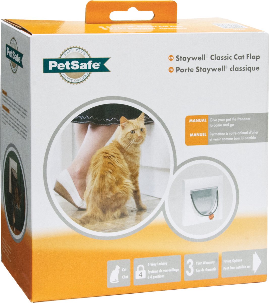 Petsafe 917 classic - incl. tunnel - wit - kattenluik - ø 22.4 cm