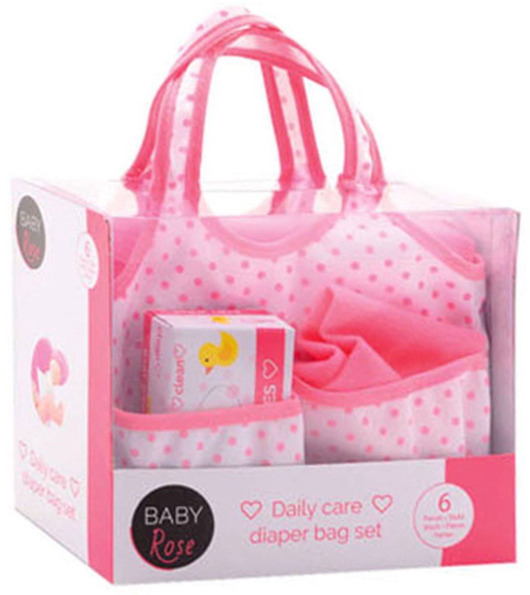 Baby Rose Wickeltasche mit Zubehör