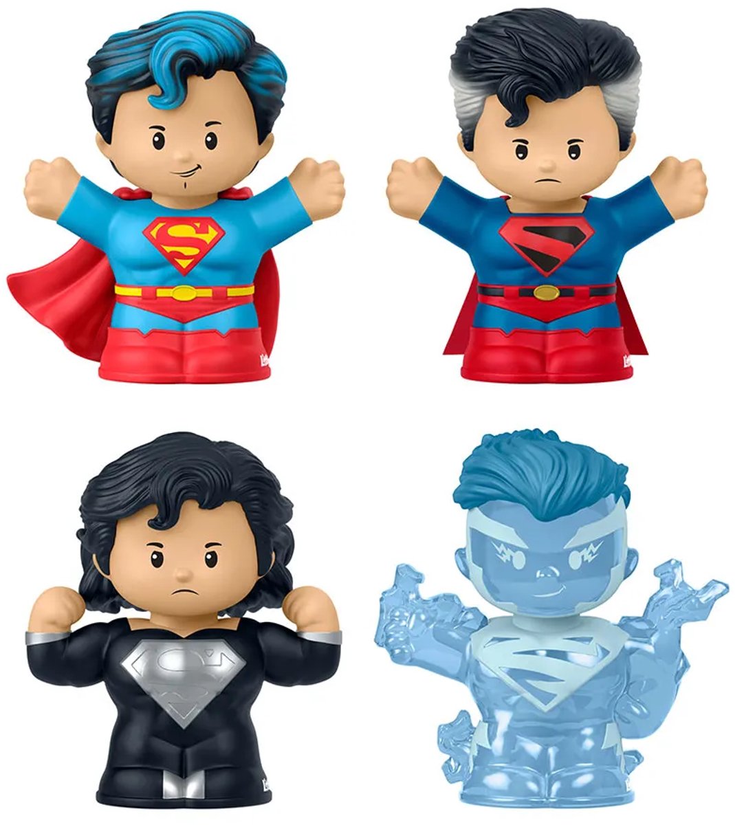 Fisher-price mattel dc comics little people collector mini figuur 4-pack superman: through the ages 7 cm mini-figuur