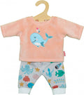 Heless Puppenkleid Pyjama Rosa Wal, 35-45 cm