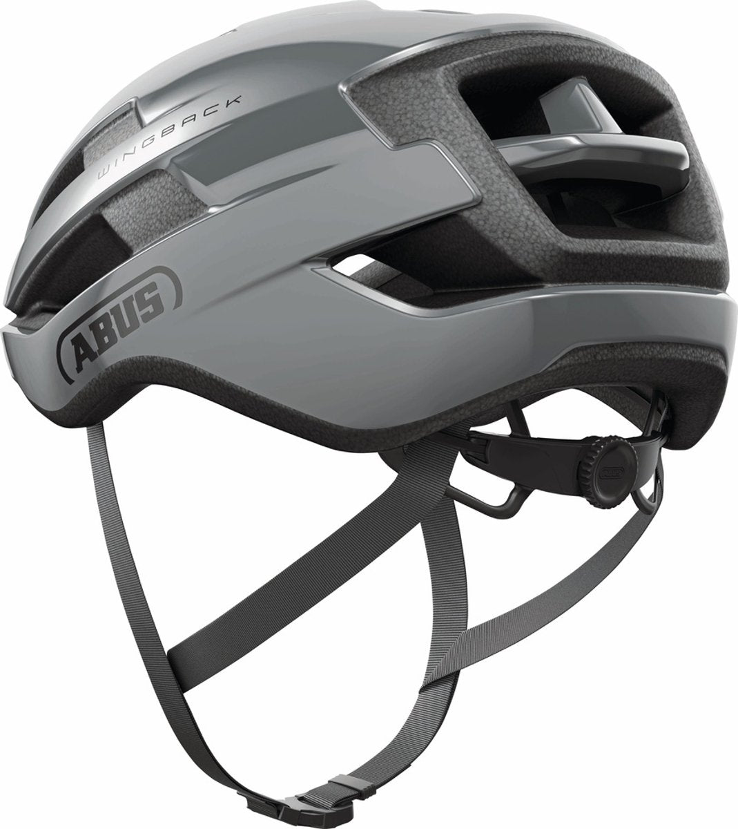 Abus fietshelm wingback race grey l - 57-61 cm - grijs - geschikt voor gebruik op racefietsen - gravelbikes - 270 g