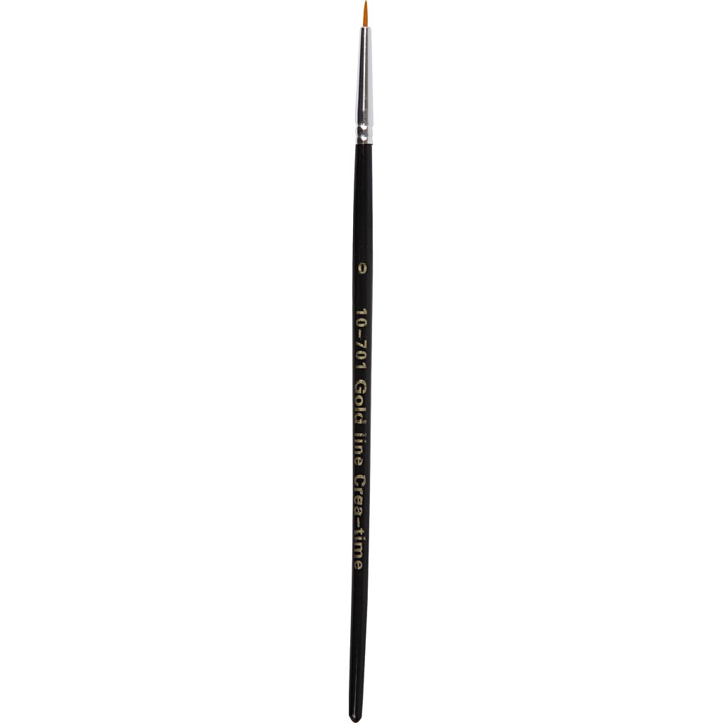 Creativ company gold line penselen, afm 0, l: 17 cm, b: 1 mm, rond, 12 stuk 1 doos