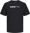 Jack jones jack jones plus jjecorp logo tee play ss o-n noos pls heren t-shirt - black play 5