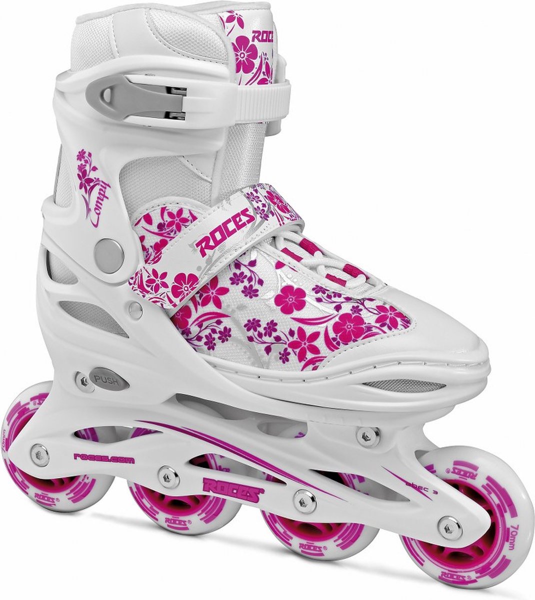 Inlineskates Compy 8.0 Softboat 82A Weiß/Rosa Größe 34-37