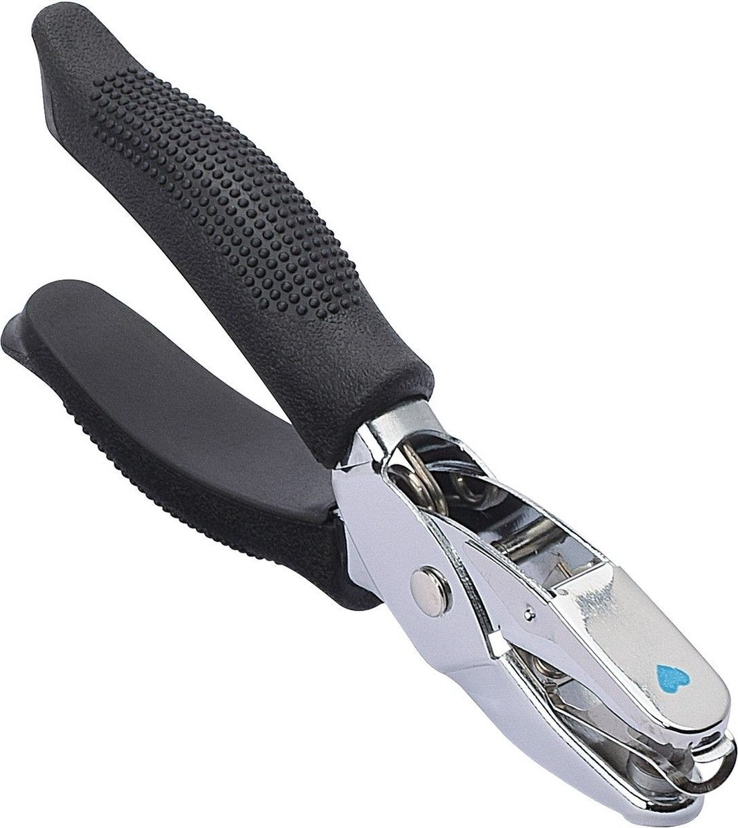 Vaessen creative pons - ponstang hart - 6 x 6 mm - zwart - ergonomische grip
