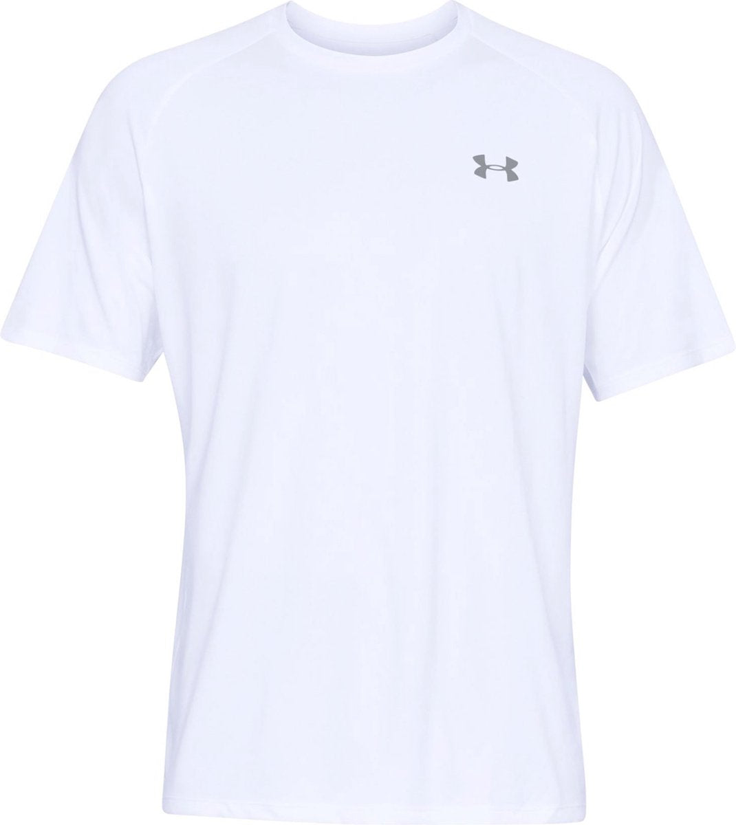 Under armour ua tech 2.0 ss tee-wht heren sportshirt - wit - overcast grijs l