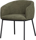 Woood leon eetkamerstoel - bouclé - forest green - 77x61x63