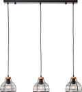 Brilliant avia - hanglamp - e27 max 3x40w - zwart houtkleur