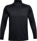 Under armour ua tech 2.0 1 2 zip-blk heren sporttrui - zwart - charcoal