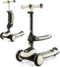 Kinderkraft halley 2-in-1 loopfiets step – verstelbaar zadel stuur – led wielen – voor kinderen 1-5 jaar – wit